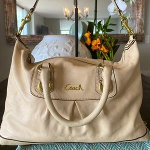 Coach Tote (Cream) w/ Gold Hardware